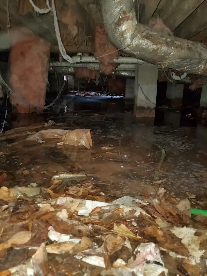 Crawl space flood assessment for Commercial Water Damage Restoration in Gurnee