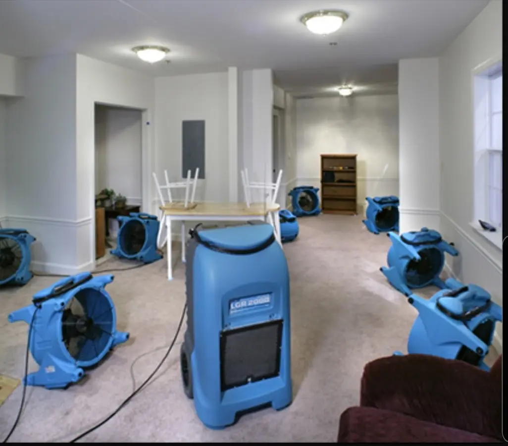 Air movers and dehumidifier setup for Water Extraction & Removal in Gurnee